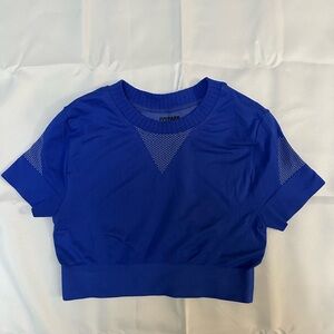 IVY PARK Blue Fitted Crop T-Shirt